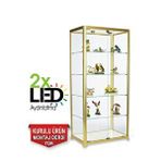 Bubizde Camlı Vitrin - Camlı Dolap - Camlı Koleksiyon Vitrini - Cam Raf - Kurulu Ürün 180x80x40