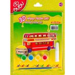 Bubu 3D Ahşap Maket Puzzle + Boyama Seti (Otobüs)