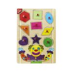 BuBu Ahşap Palyaço Geometrik Şekiller Puzzle