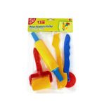 Bubu HK0012 4 Parça Büyük Merdaneli Oyun Hamuru Kalıbı