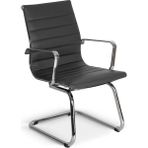 Bubu Home Colena Chrome Siyah Ofis Misafir Bekleme Koltuğu