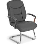 Bubu Home Colfir Chrome Siyah Ofis Misafir Bekleme Koltuğu
