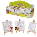 Bubu Şövaleli Mini Tuval Kendinden Desenli 8 x 10 cm Taşınabilir Sanat Malzemesi