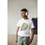 Bubuga Erkek Çocuk Pamuk Tenis Raket Baskılı Kısa Kol Tshirt - 4 Yaş - Beyaz