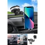Buççin Online Mağaza Jx-32 360° Dönebilen Araç ve Masa Üstü Telefon Tutucu – Güçlü Vantuzlu ve Çok Yönlü Tasarım Siyah Pl