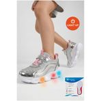 BUCKHEAD Silver Kız Bebek & Çocuk Sneaker BUCK4430 Glossy Shiny Işıklı Rahat Spor Ayakkabı