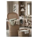 Buclee 2’li Banyo Seti 65 Lt Kirli Çamaşır Sepeti + 40 Lt Sele Takımı Lüks Düzenleyici