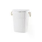 Buclee Plastik Bambu Halatlı Kirli Çamaşır Sepeti Beyaz Beyaz 50-99 L 100 X 100