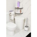 Buclee Setra 4’lü Banyo Seti | Tuvalet Fırçası + Tuvalet Kağıtlığı + Sepet + Yapışkanlı Raf