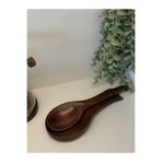 BUCOLIC Akasya Ahşap Kepçe Altlığı & Kirli Kaşıklık