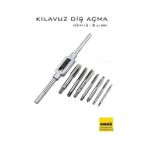 Bucuks Mey Ithalat® 8 Li Diş Açma Kılavuz Seti –endüstriyel Çelik, M3-M12 Arası Dişli Matkap Ucu 722464