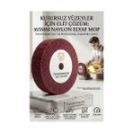 Bucuks Mey Ithalat® Kırmızı Skoç Elyaf Mop Parlatma Diski - 5700 Rpm 165 mm Metal ve Paslanmaz 723107