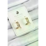 Bucuks TBBK0112357TB65741 Harmonyaura Xuping Zirkon Taşlı Desenli Halka Model Gold Renk Kadın Küpe