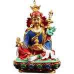 Buda Heykeli Ev Bahçe Dekor Süs Heykeller Guru Padmasambhava Heykeli El boyaması Küçük Tibet Tantrik Buda Heykelleri Süsler