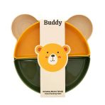 Buddy Mama Tabağı - 5 Parça Bej-Yeşil-Sarı (3 Adet)