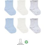 Budi Home Bistyle Basic Penye Soket Çorap 6'Lı BS10101B Mavi Ekru Gri