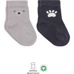 Budi Home Bistyle Bear Penye Soket Çorap 2'Li BS10116 Gri