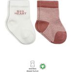 Budi Home Bistyle Big Heart Penye Soket Çorap 2'Li BS10117 Pudra