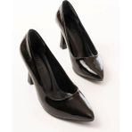 Budi Home ST-001 Siyah Günlük 9 cm Topuklu Bayan Stiletto Ayakkabı