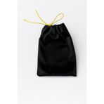 Buemshop Luxe Velvet Mini Siyah Kadife Kese 10x15 cm | Altın İpli Esnek Polyester Hediye Kesesi