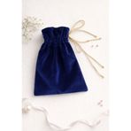 Buemshop Noctura Mini Kese 10x15 cm | Lacivert Kadife Hediye & Takı Kesesi