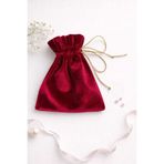 Buemshop Ruby Mini Kese 10x15 cm | Kadife Hediye & Takı Kesesi – Açık Bordo Şık Sunum