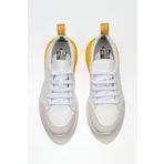Bueno Shoes 01MQ5500 Beyaz Sarı Deri Erkek Spor Ayakkabı