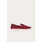 Bueno Shoes 01MS12700 Bordo Süet Erkek Espadril Ayakkabı