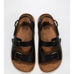 Bueno Shoes 01MU4724 Siyah Deri Erkek Sandalet