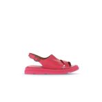Bueno Shoes 01WA2605 Fuşya Deri Kadın Dolgu Topuklu Sandalet