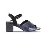 Bueno Shoes 01WA2810 Lacivert Parlak Deri Kadın Topuklu Sandalet