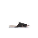 Bueno Shoes 01WA3005 Siyah Deri Kadın Düz Terlik