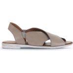 Bueno Shoes 01WA3009 Gümüş Deri Kadın Düz Sandalet