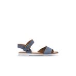 Bueno Shoes 01WA3011 Mavi Koyu Alf Süet Kadın Düz Sandalet