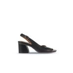 Bueno Shoes 01WA3501 Siyah Deri Kadın Topuklu Sandalet