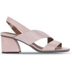 Bueno Shoes 01WA3502 Gül Kurusu Deri Kadın Topuklu Sandalet
