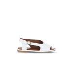 Bueno Shoes 01WA3601 Beyaz Deri Kadın Düz Sandalet