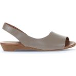 Bueno Shoes 01WA4400 Gümüş Deri Kadın Düz Sandalet