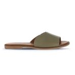 Bueno Shoes 01WA5701 Yeşil Deri Kadın Düz Terlik