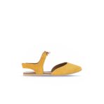 Bueno Shoes 01WA5807 Sarı Alf Süet Kadın Düz Sandalet
