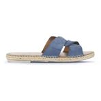 Bueno Shoes 01WA7200 Mavi Koyu Alf Süet Kadın Düz Terlik