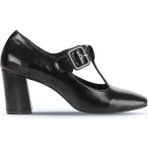 Bueno Shoes 01WD1000 Siyah Rugan Deri Kadın Topuklu Ayakkabı