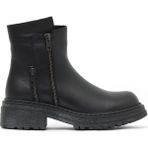 Bueno Shoes 01WD2108 Siyah Deri Kadın Düz Bot