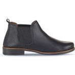 Bueno Shoes 01WD3810 Siyah Deri Kadın Düz Bot
