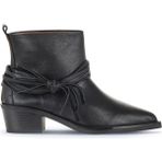 Bueno Shoes 01WD4007 Siyah Deri Topuklu Kadın Bot