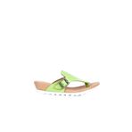 Bueno Shoes 01we0604 Yeşil Deri Kadın Düz Sandalet