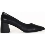 Bueno Shoes 01WE5801 Siyah Deri Kadın Topuklu Ayakkabı