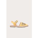 Bueno Shoes 01WL0453 Sarı Deri Espadril Kadın Sandalet