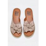 Bueno Shoes 01WL4605 Gri Deri Kadın Espadril Terlik