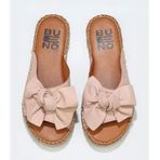Bueno Shoes 01WL4605 Pembe Deri Kadın Espadril Terlik